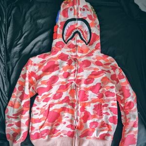 BAPE Pink Camo Shark Hoodie